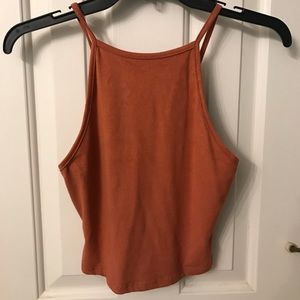 NWOT. soft rust crop top!